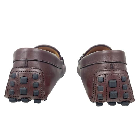 Gucci Ayrton Web GG Logo Horsebit Leather Driver Loafer Brown Size 13 - Picture 10 of 15